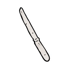 bent kitchen knife cartoon N4