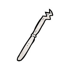 bent kitchen knife cartoon N5