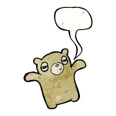 tired little bear cartoon N4