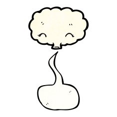 cartoon cloud with speech bubble N52