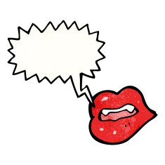 Cartoon Vampire Lips N38
