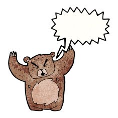 roaring bear cartoon N6