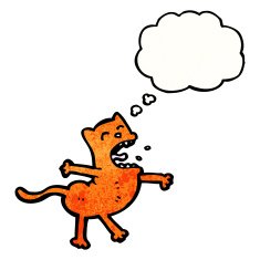 cartoon cat with thought bubble N142