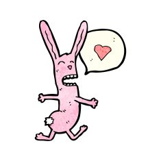 Funny cartoon rabbit N52