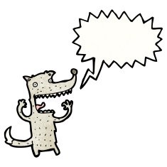 cartoon shouting wolf N2