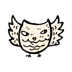 Cartoon Owl N180