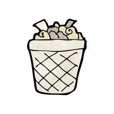 cartoon rubbish bin N6