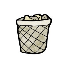 cartoon rubbish bin N7