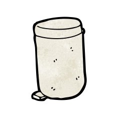 cartoon rubbish bin N8