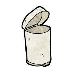 cartoon rubbish bin N10