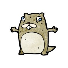 funny cartoon beaver N17