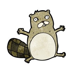 funny cartoon beaver N18