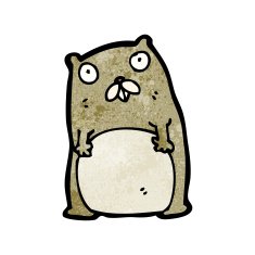 funny cartoon beaver N20