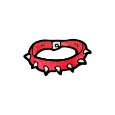 spikey dog collar cartoon N2