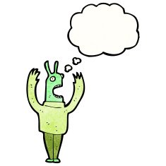 cartoon crazy alien N14