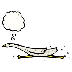 cartoon running goose N3