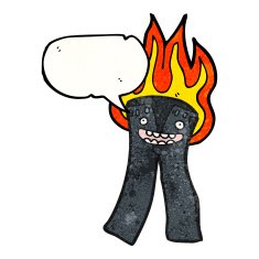 cartoon burning trousers N2
