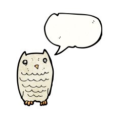 cartoon hooting owl N4