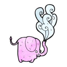 cartoon funny elephant N18
