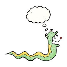cartoon slithering snake N20