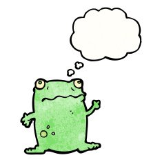 waving frog cartoon N2