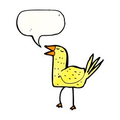 funny cartoon bird N212