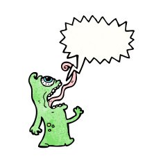 cartoon alien monster N41
