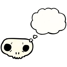 funny skull symbol cartoon N2
