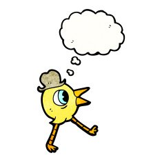 funny cartoon bird N213