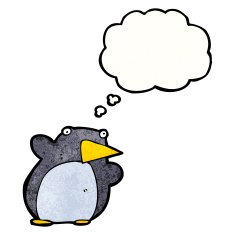 funny cartoon penguin N52