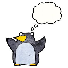 funny cartoon penguin N53