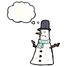cartoon snowman in top hat N6