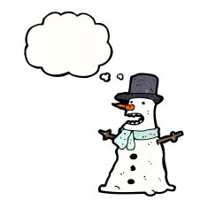 cartoon snowman in top hat N7