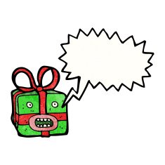 monster christmas present cartoon N2