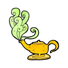 cartoon magic lamp N4