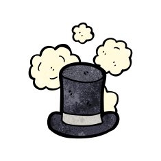 dusty old top hat cartoon N3