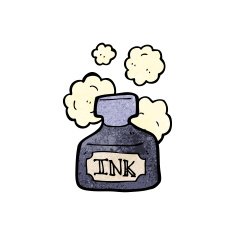 cartoon ink pot N6