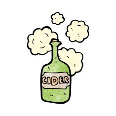 cartoon cider bottle N4