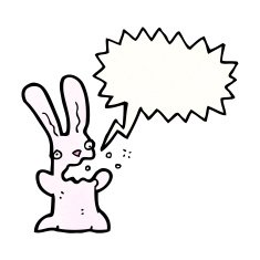 cartoon burping rabbit N2