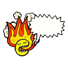 flaming emoticon face cartoon N10
