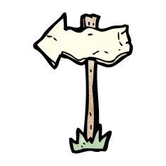 arrow sign post cartoon N4
