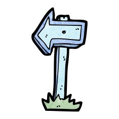 arrow sign post cartoon N6