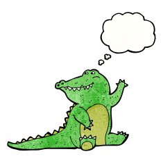 friendly cartoon alligator N2