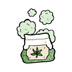 cartoon bag of weed N14