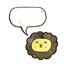 Cartoon Lion Face N25