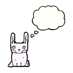 pink rabbit cartoon N6