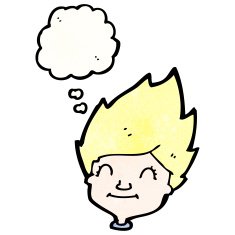cartoon boy with speech bubble N33
