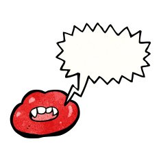 red lips with speech bubble N4