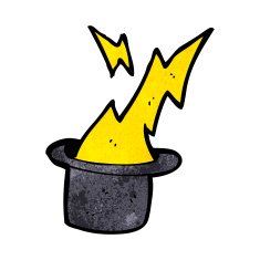cartoon magic top hat N12