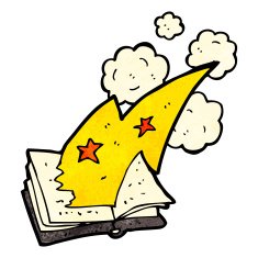 cartoon magic spell book N41